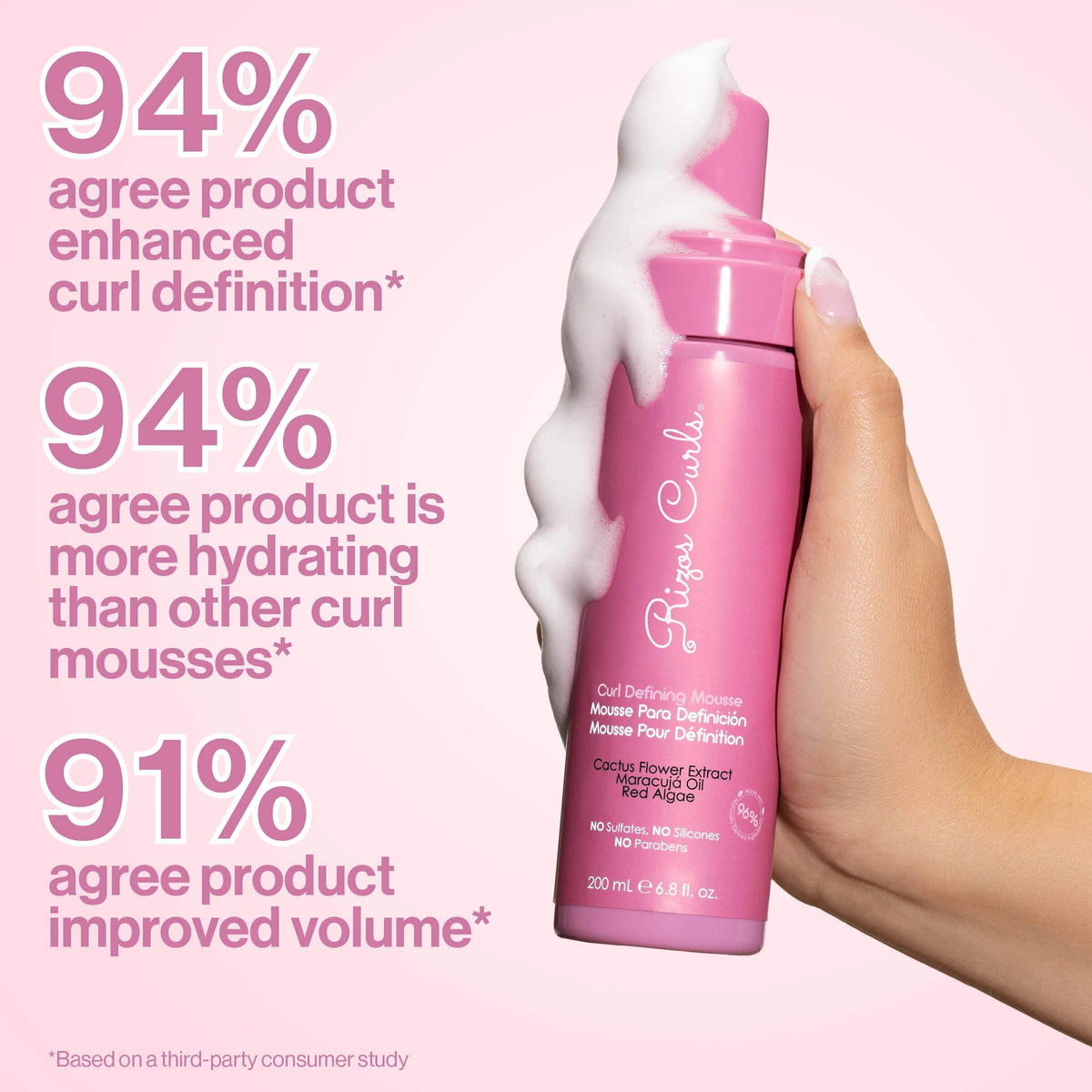 Rizos Curls Curl Defining Mousse in bathroom setting