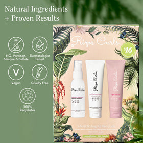 Rizos Curls products with a natural background