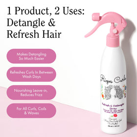 Rizos Curls Refresh & Detangle Spray 340g close-up of nozzle
