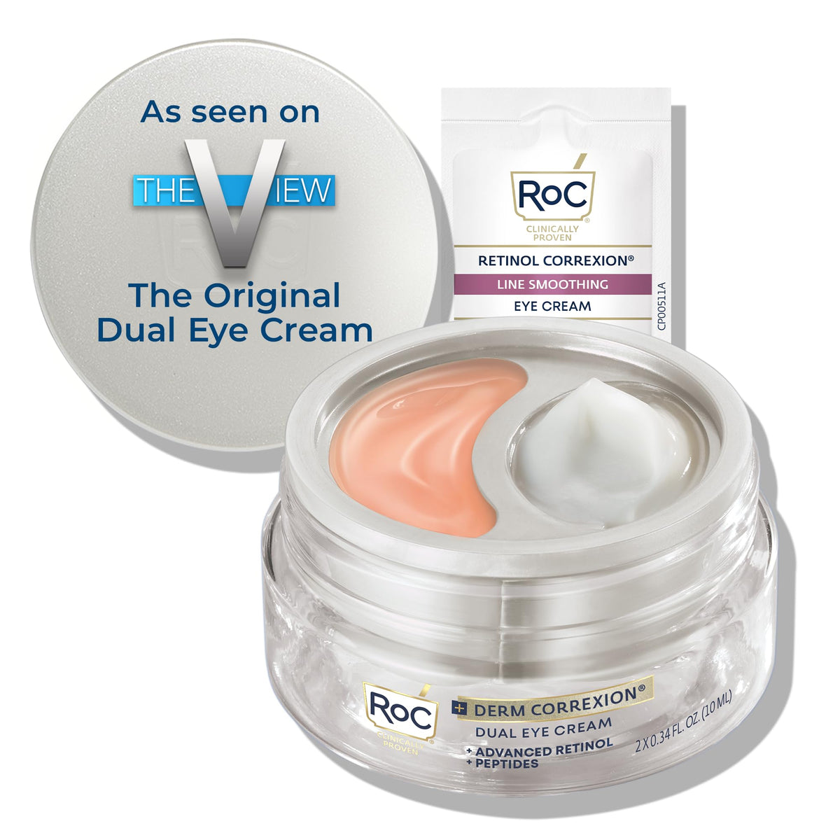 RoC Derm Correxion Dual Eye Cream front view with packaging