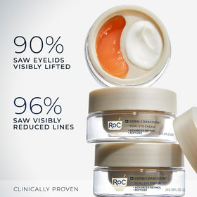 RoC Dual Eye Cream upper eye gel and under eye cream side view