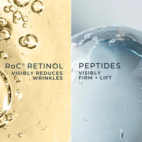 RoC Dual Eye Cream with retinol and peptides overview