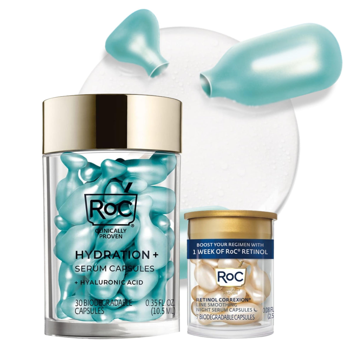 RoC Hyaluronic Acid Night Serum Capsules 30ct front view