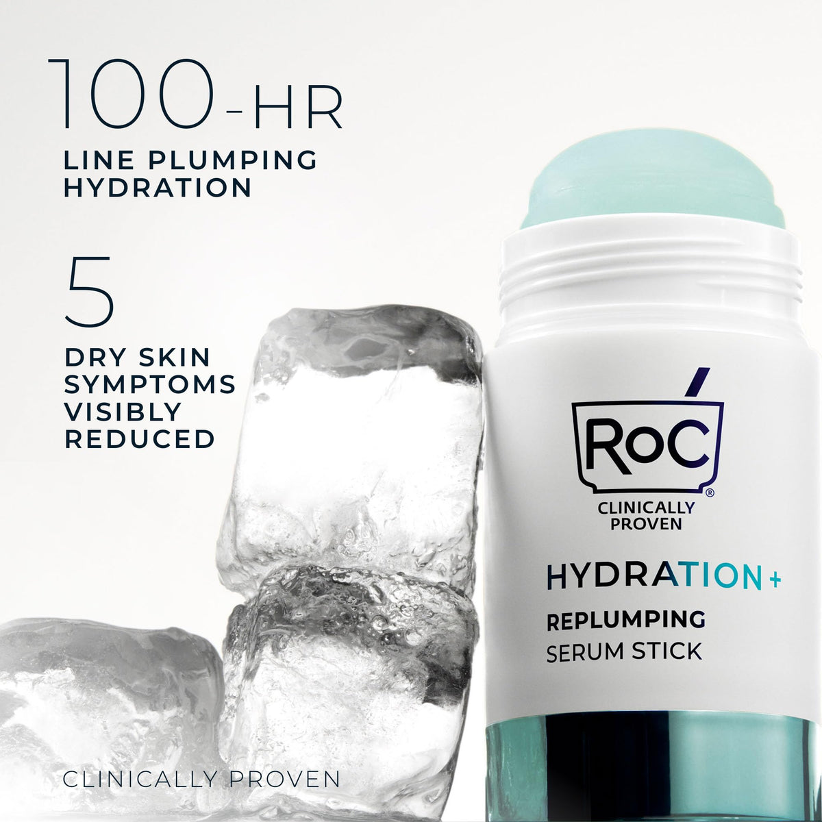 RoC Hydration+ Serum Stick application on skin