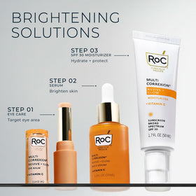 RoC Multi Correxion Vitamin C Sunscreen SPF 30 with Retinol Eye Cream packette