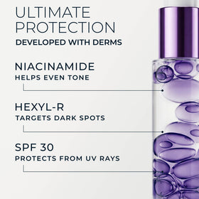 RoC Niacinamide Daily Face Moisturizer SPF 30 on bathroom counter