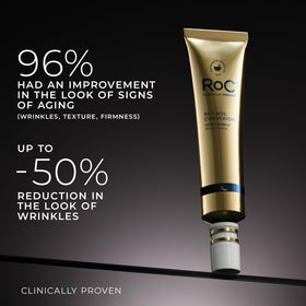 RoC Retinol Correxion Deep Wrinkle Night Cream application on skin