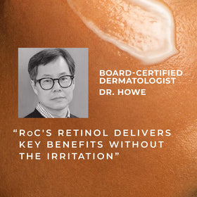 RoC Retinol Correxion Deep Wrinkle Serum with a clean towel
