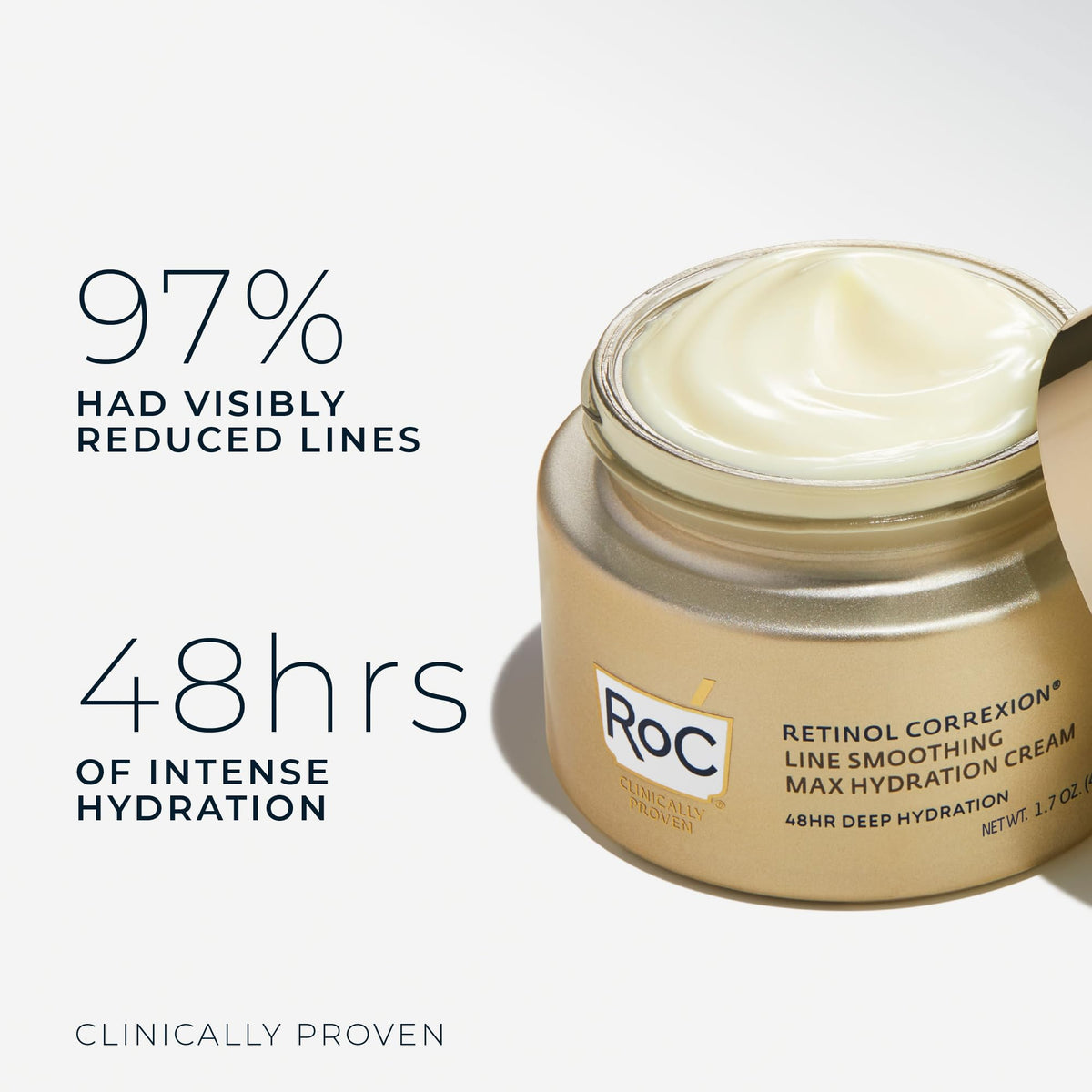 RoC Retinol Correxion Max Hydration Face Moisturizer texture close-up