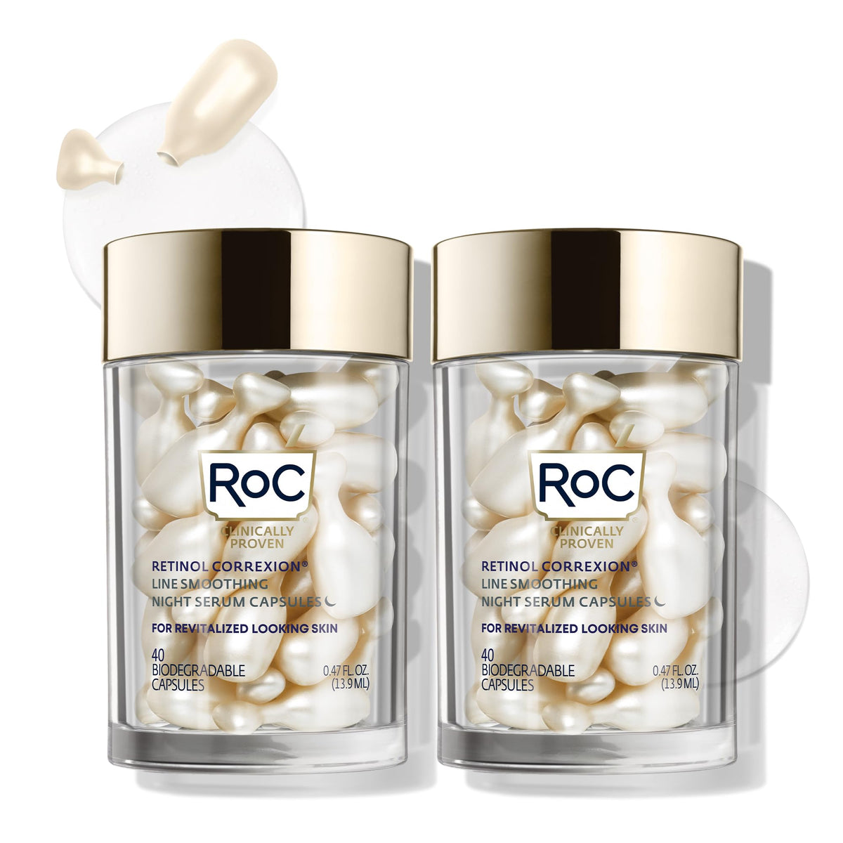 RoC Retinol Correxion Night Serum Capsules 80 CT front view
