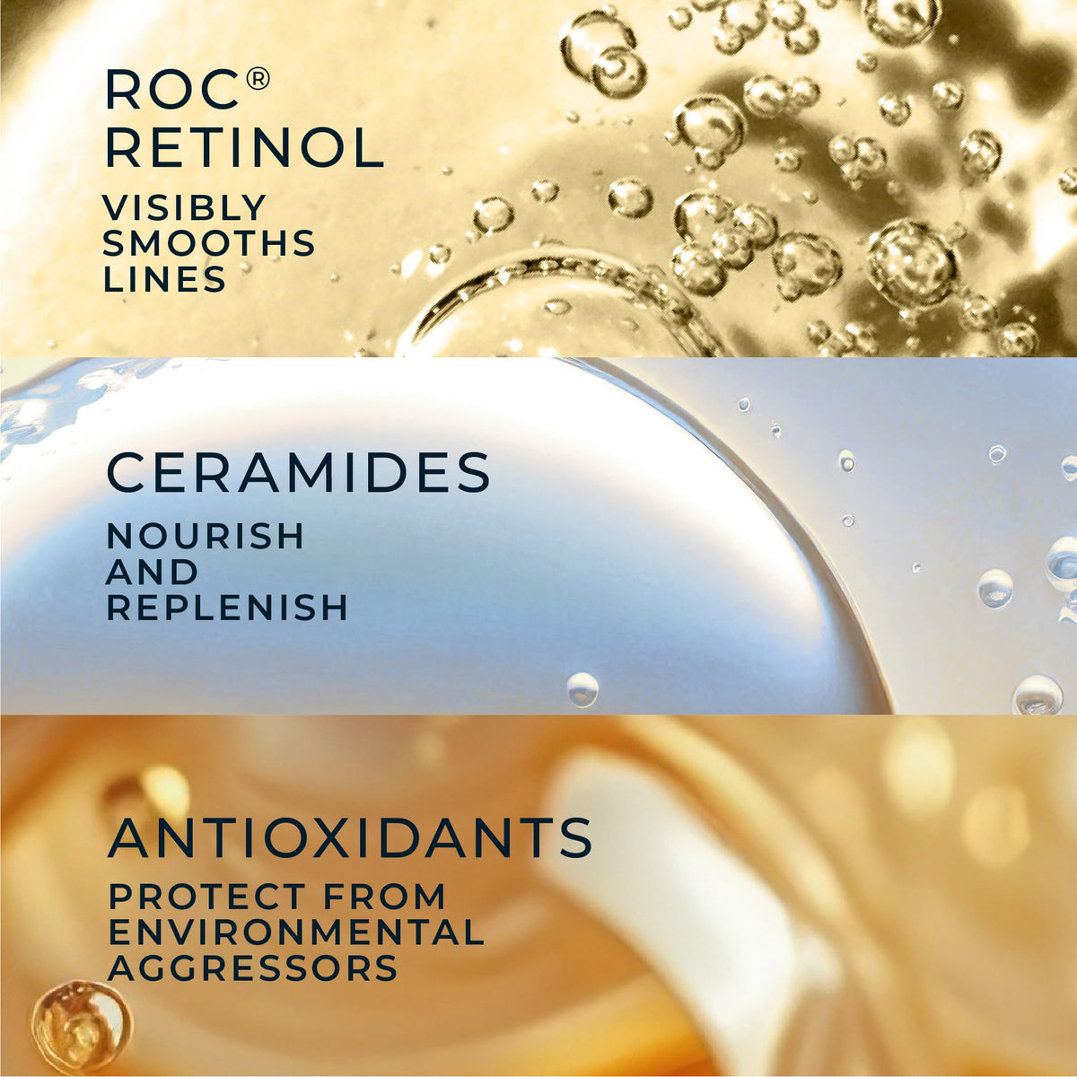 RoC Retinol Correxion Night Serum Capsules with a moisturizer