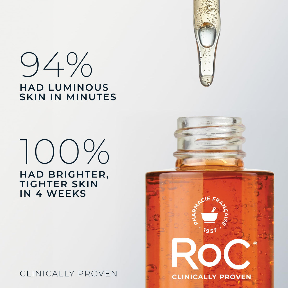 RoC Vitamin C Serum 1oz texture on skin