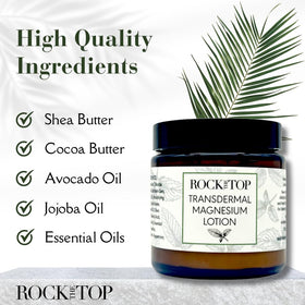 Rock the Top Magnesium Lotion application on skin