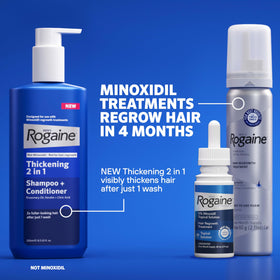 Rogaine Men's 5% Minoxidil Foam close-up of foam texture