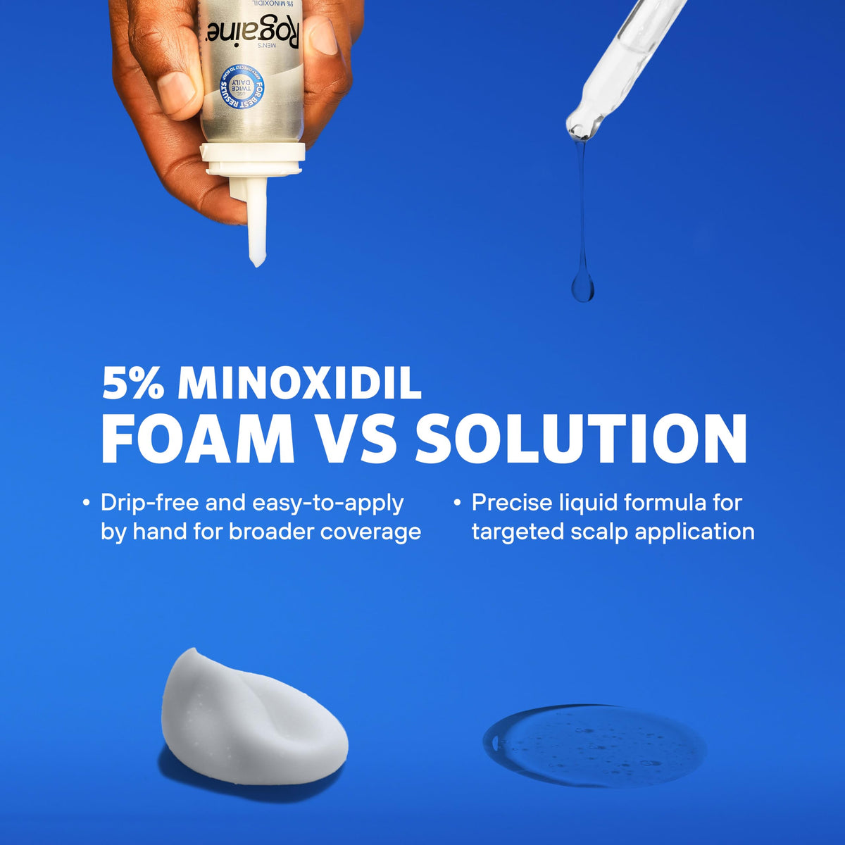 Rogaine Men's Hair Regrowth 5% Minoxidil Solution application process