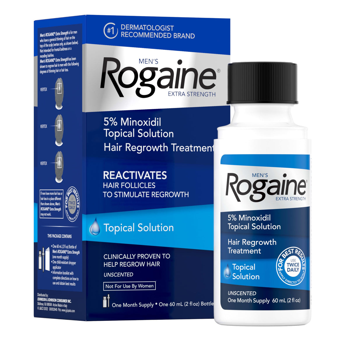 Rogaine Men's Hair Regrowth 5% Minoxidil Solution front view