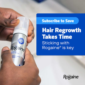 Rogaine Men's Hair Regrowth Foam 5% Minoxidil usage demonstration