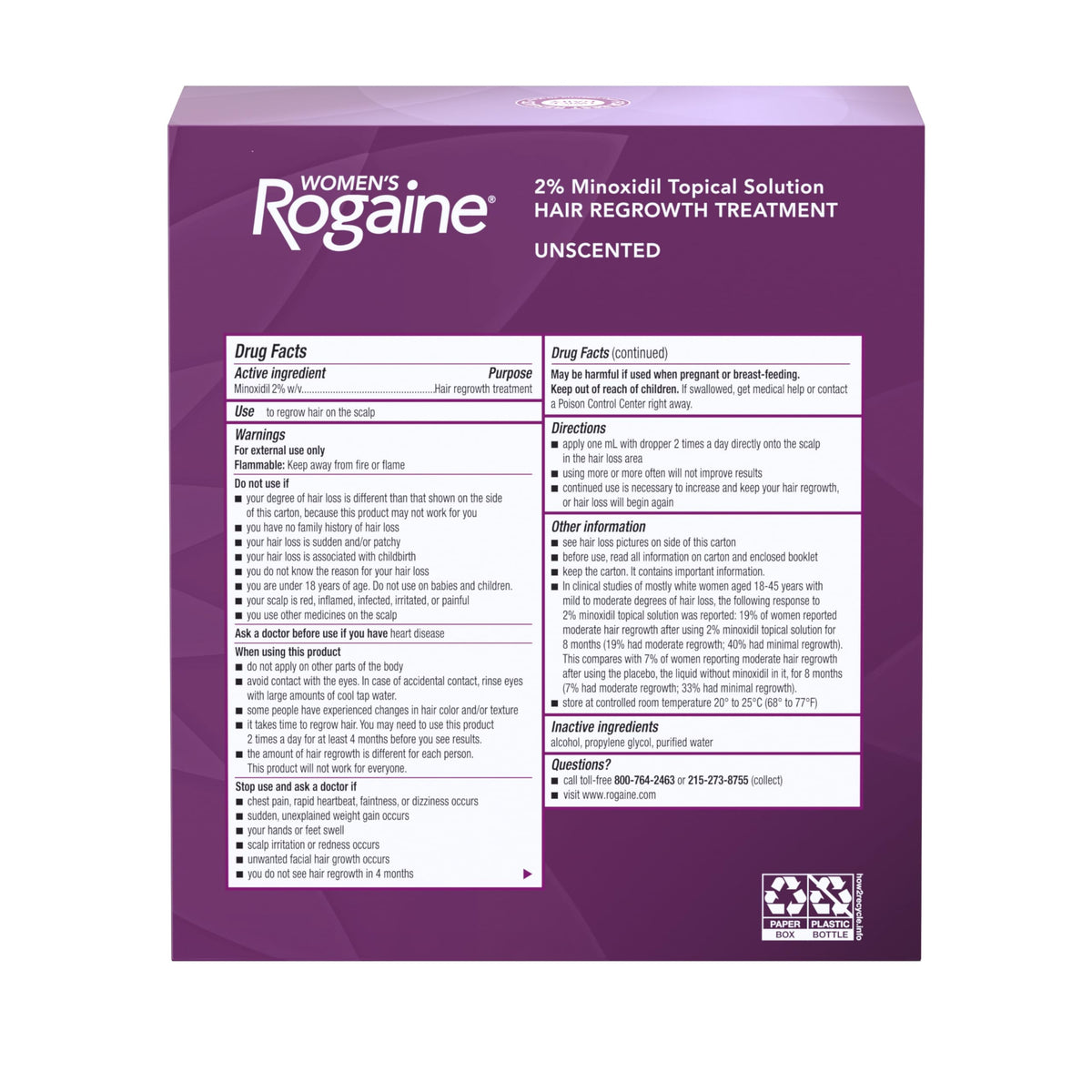 Rogaine Women's 2% Minoxidil Topical Solution lifestyle scene with application on scalp