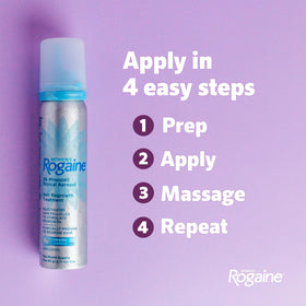 Rogaine Women's Hair Growth Foam showing foam texture