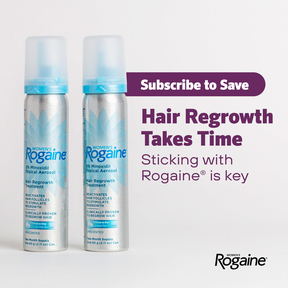 Rogaine Women's Hair Growth Foam usage instructions