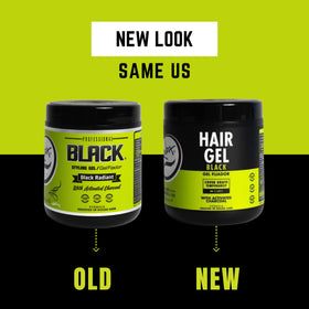 Rolda Black Hair Gel application on dark hair