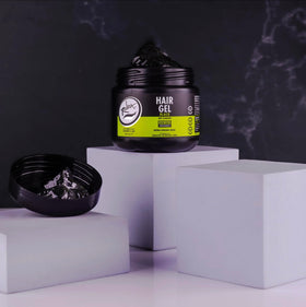 Rolda Black Hair Gel showing the texture