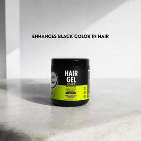 Rolda Black Hair Gel showing the texture of the gel