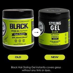 Rolda Black Styling Hair Gel 2 Pack side view