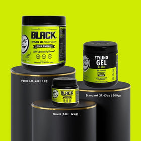 Rolda Black Styling Hair Gel application on hair