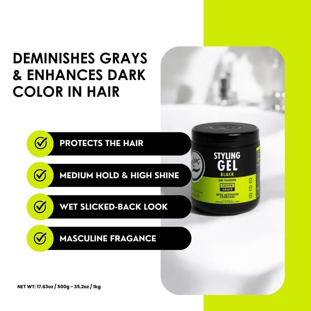 Rolda Black Styling Hair Gel texture close-up