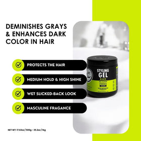 Rolda Black Styling Hair Gel texture close-up