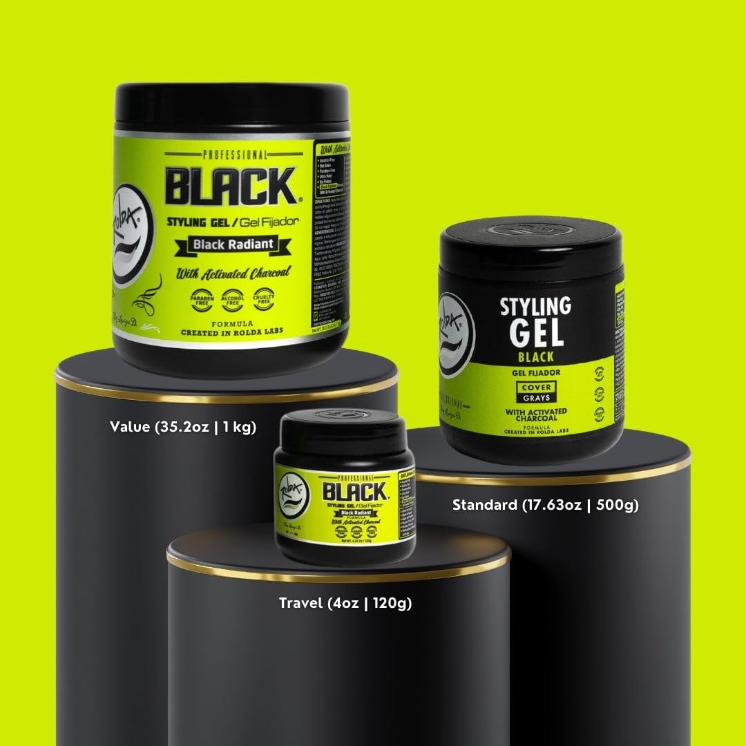 Rolda Black Styling Hair Gel texture close-up