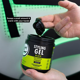 Rolda Black Styling Hair Gel with activated charcoal