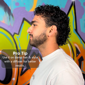 Rolda Curl Cream with styling tools