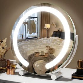 ROLOVE 12 Inch LED Makeup Mirror front view with lights