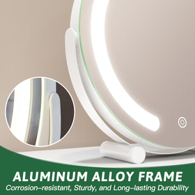 ROLOVE 12 Inch LED Makeup Mirror on a vanity table