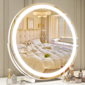 ROLOVE 18 Inch Makeup Mirror front view with LED lights