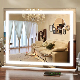 ROLOVE 23x18 Inch Makeup Mirror with lights front view