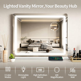 ROLOVE 23x18 vanity mirror packaging and accessories