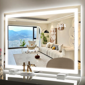 ROLOVE 38x28 Large Lighted Vanity Mirror front view