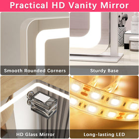 ROLOVE Large Vanity Mirror showing natural light setting