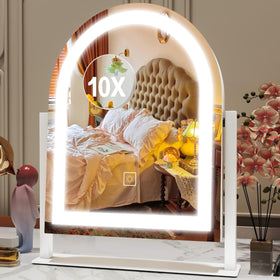 ROLOVE Lighted Makeup Mirror front view with three-color lighting