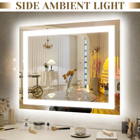 ROLOVE Lighted Vanity Mirror displaying 3 color temperature settings