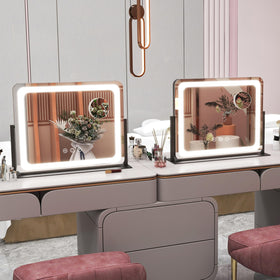 ROLOVE Lighted Vanity Mirror on a stylish dressing table
