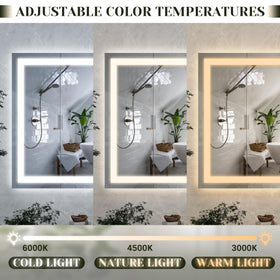 ROLOVE Lighted Vanity Mirror with adjustable brightness