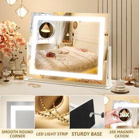 ROLOVE Vanity Mirror mounted on a dresser
