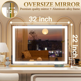 ROLOVE Vanity Mirror mounted on wall in a bathroom