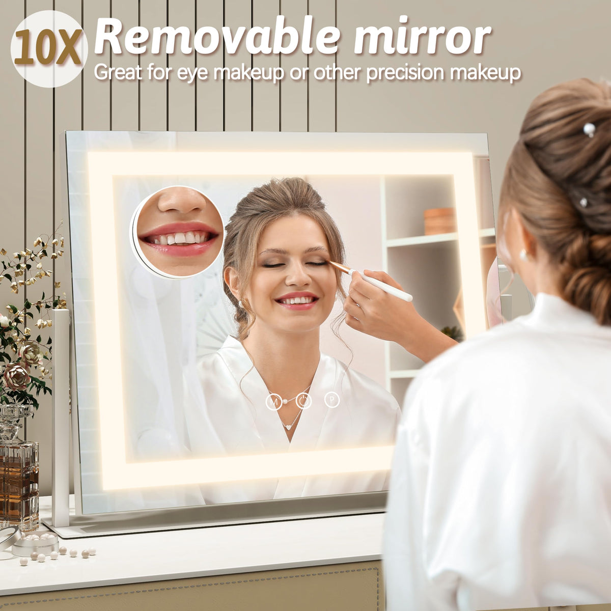ROLOVE Vanity Mirror showing warm light setting