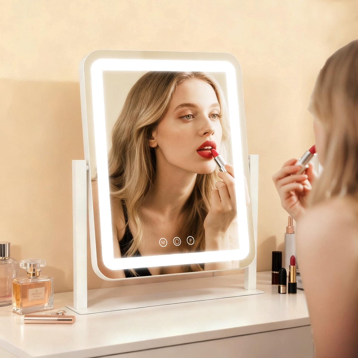 ROLOVE Vanity Mirror side view showing touch control