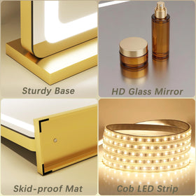 ROLOVE vanity mirror with cool light mode on